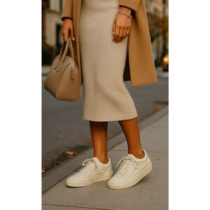 Vans Leather Low Top Sneakers Old Skool 90s Y2K Ivory VTG Skater Preppy Gen Z 6